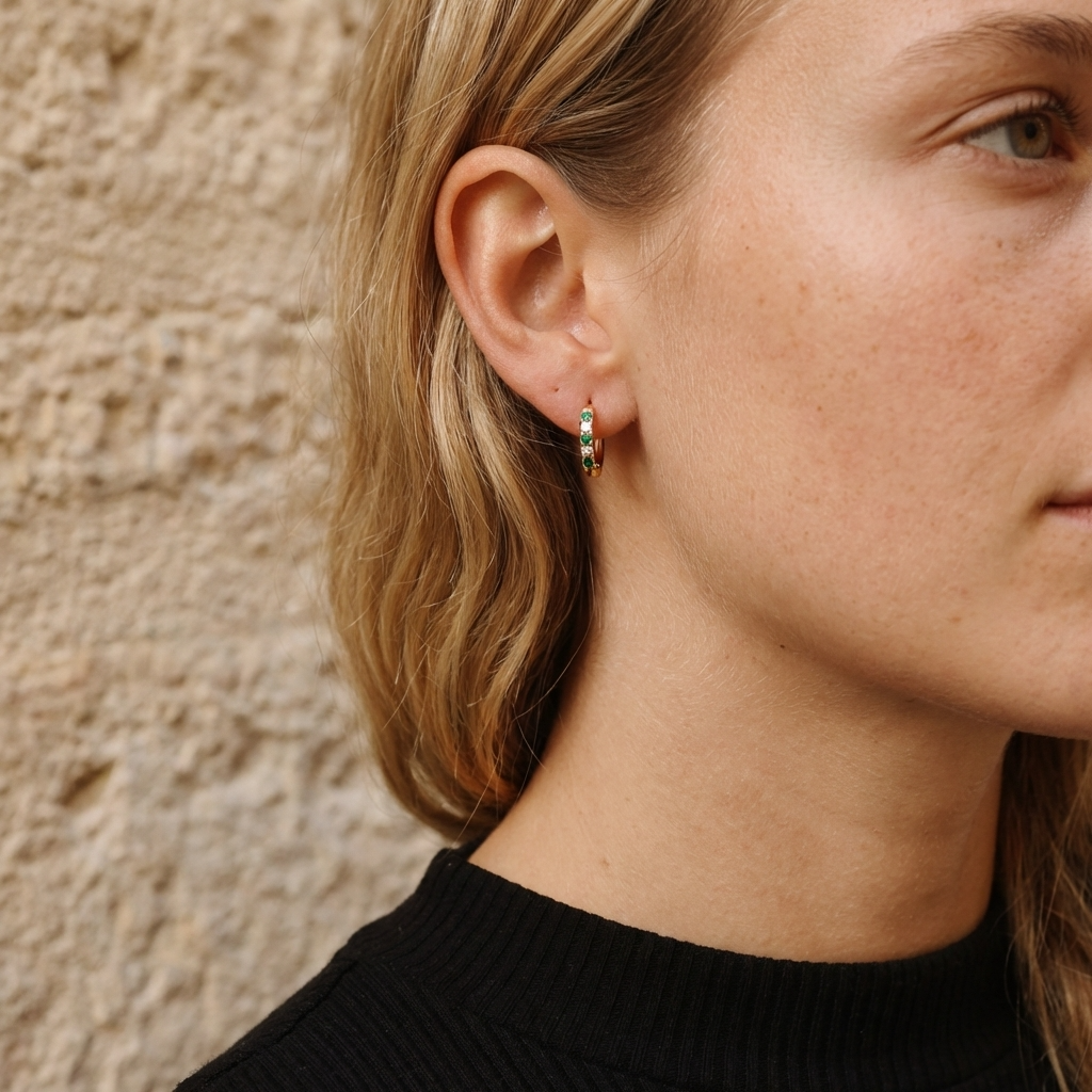 Lyra Crystal Hoops