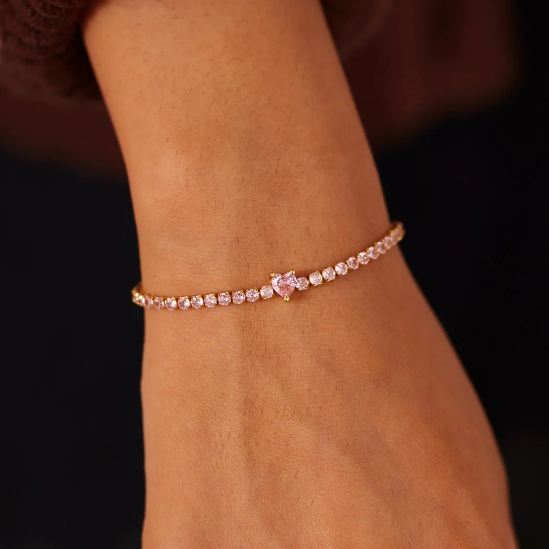 Mila Heart Tennis Bracelet