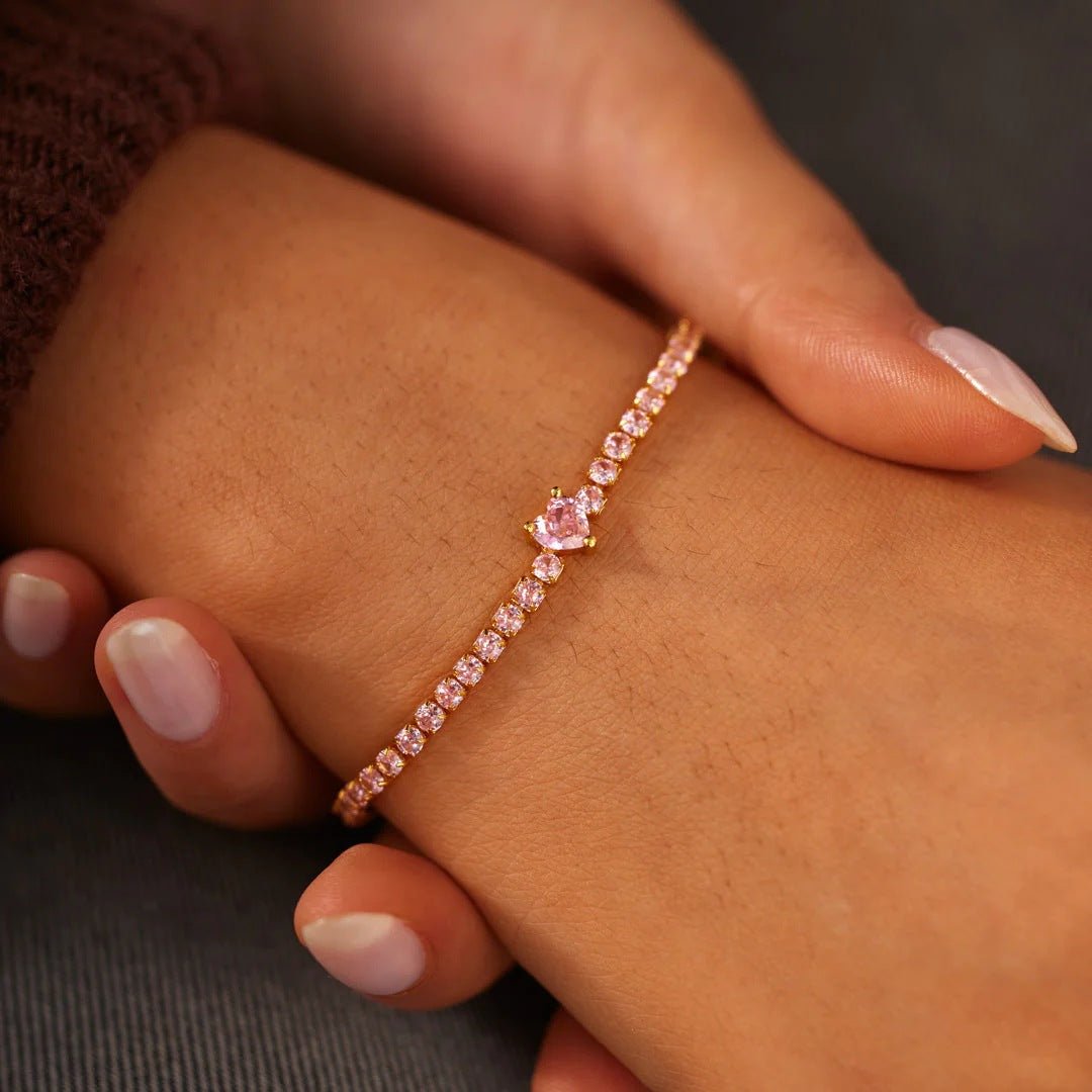 Mila Heart Tennis Bracelet