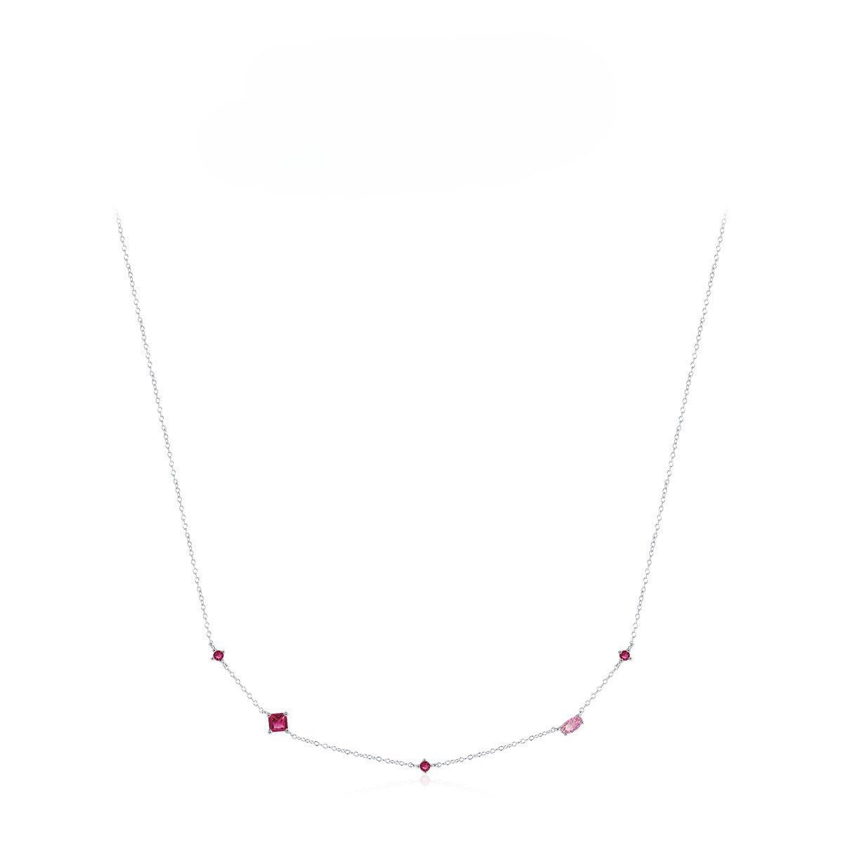 Mireille Rose Zircon Necklace