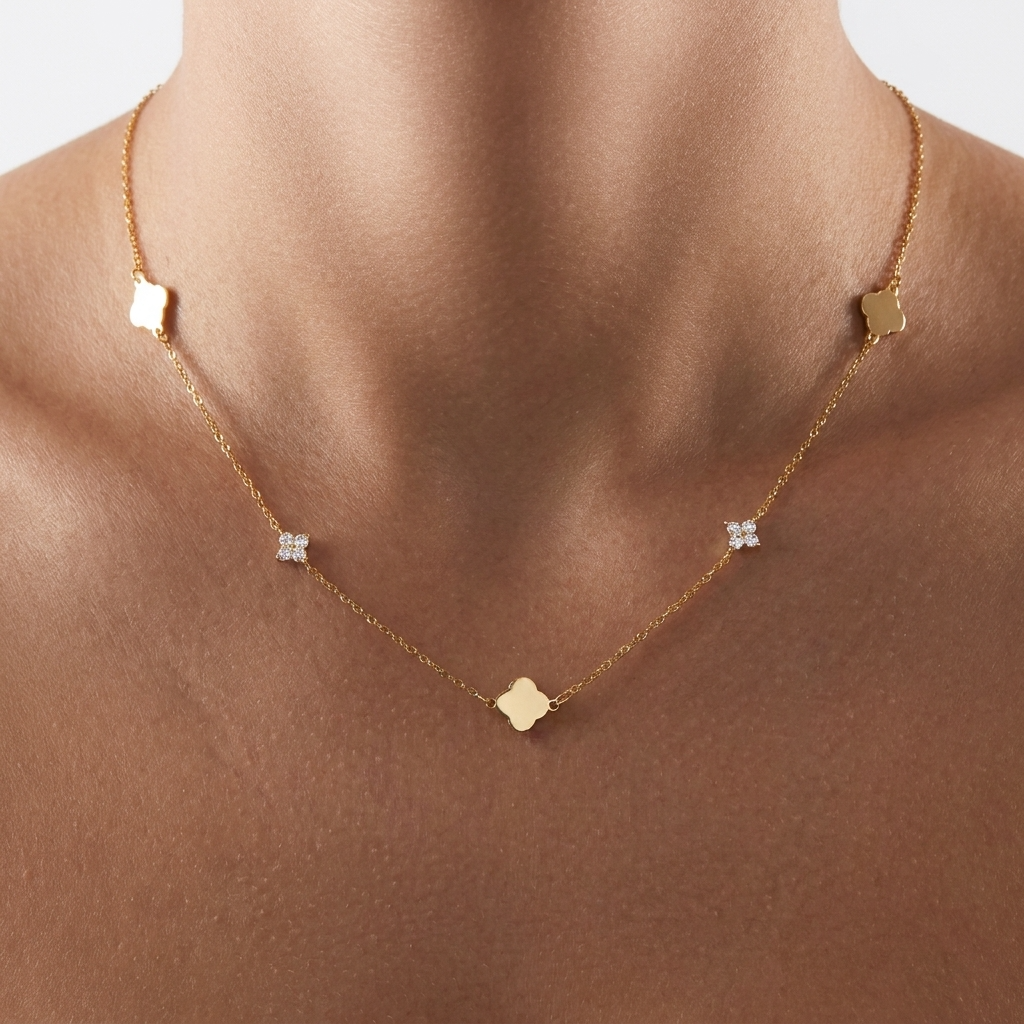 Naya Crystal Clover Necklace