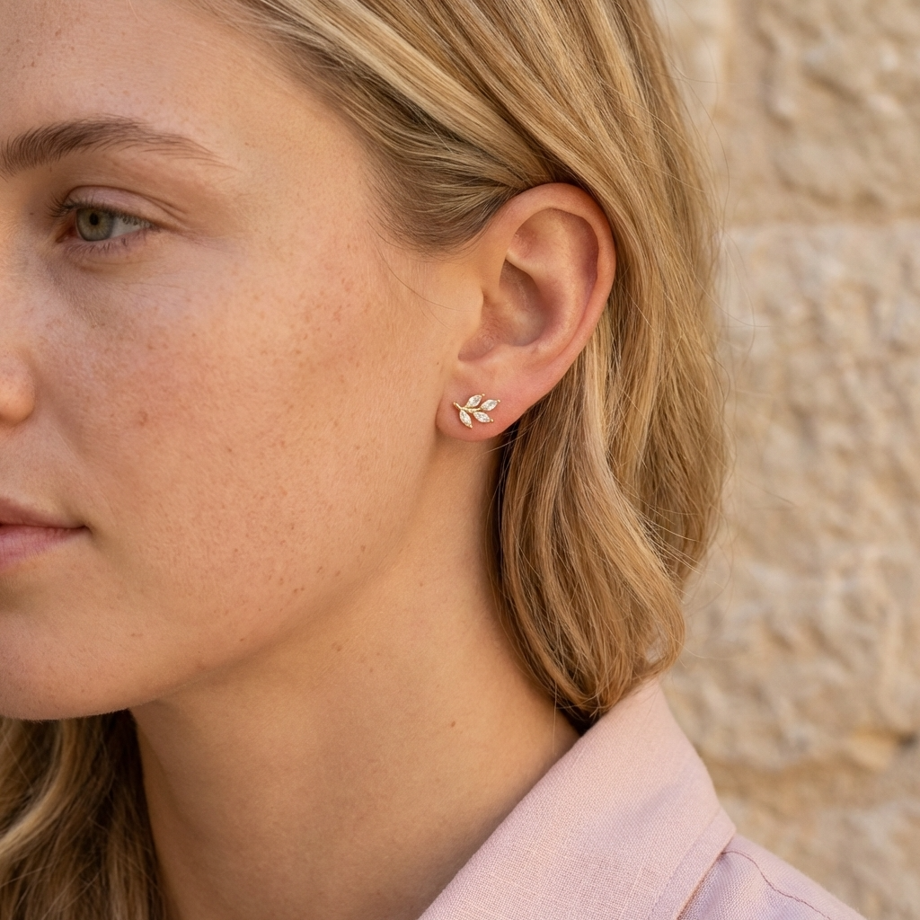 Nina Leaf Studs