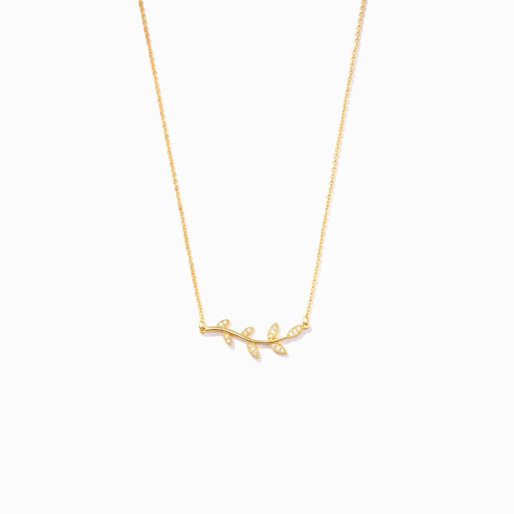 Noor Crystal Leaf Necklace