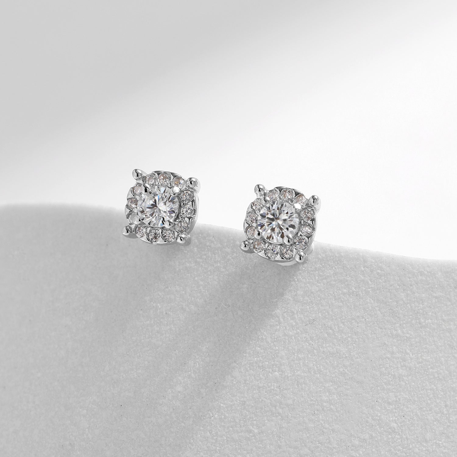 Noor Silver Stud Earrings