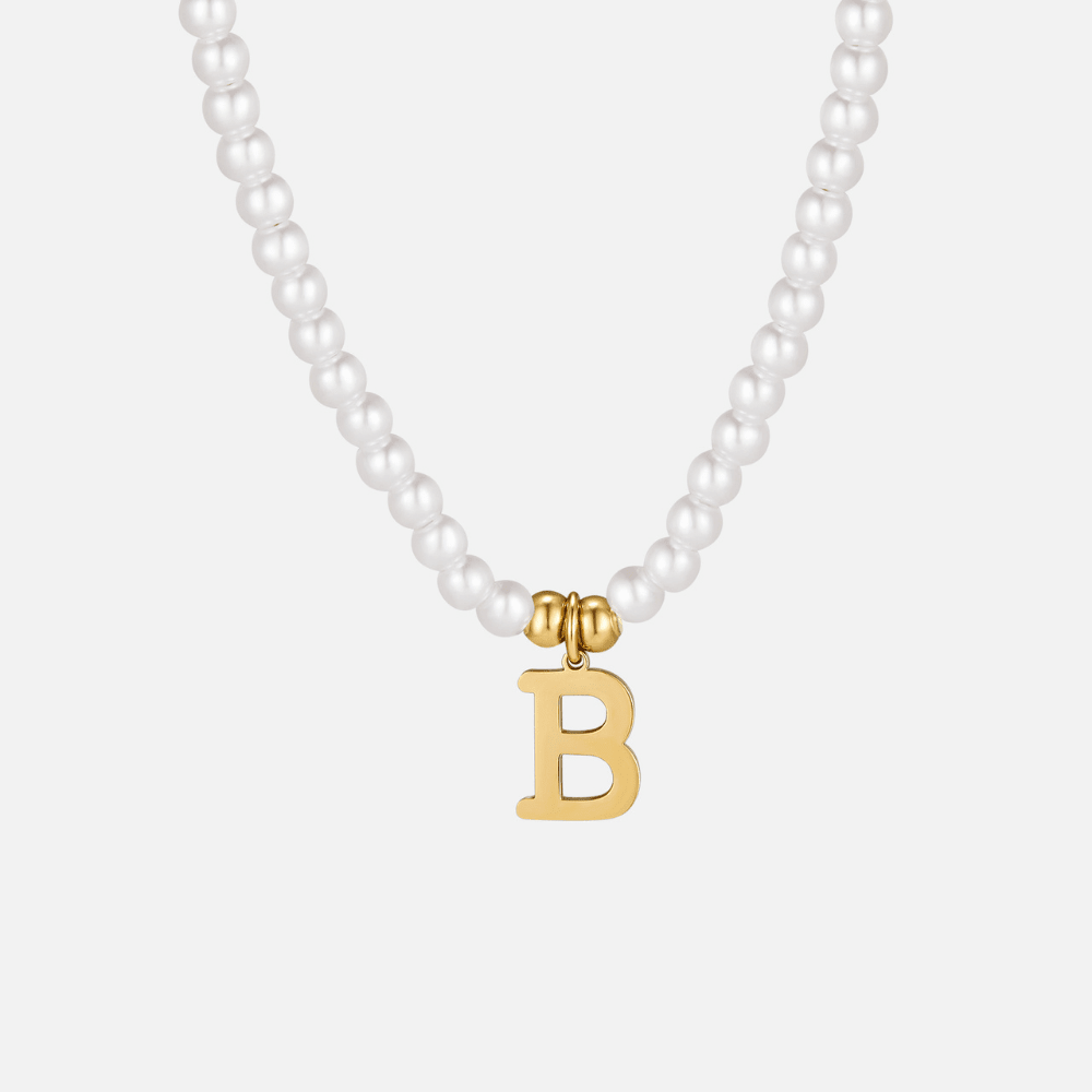 Nova Initial Pearl Necklace