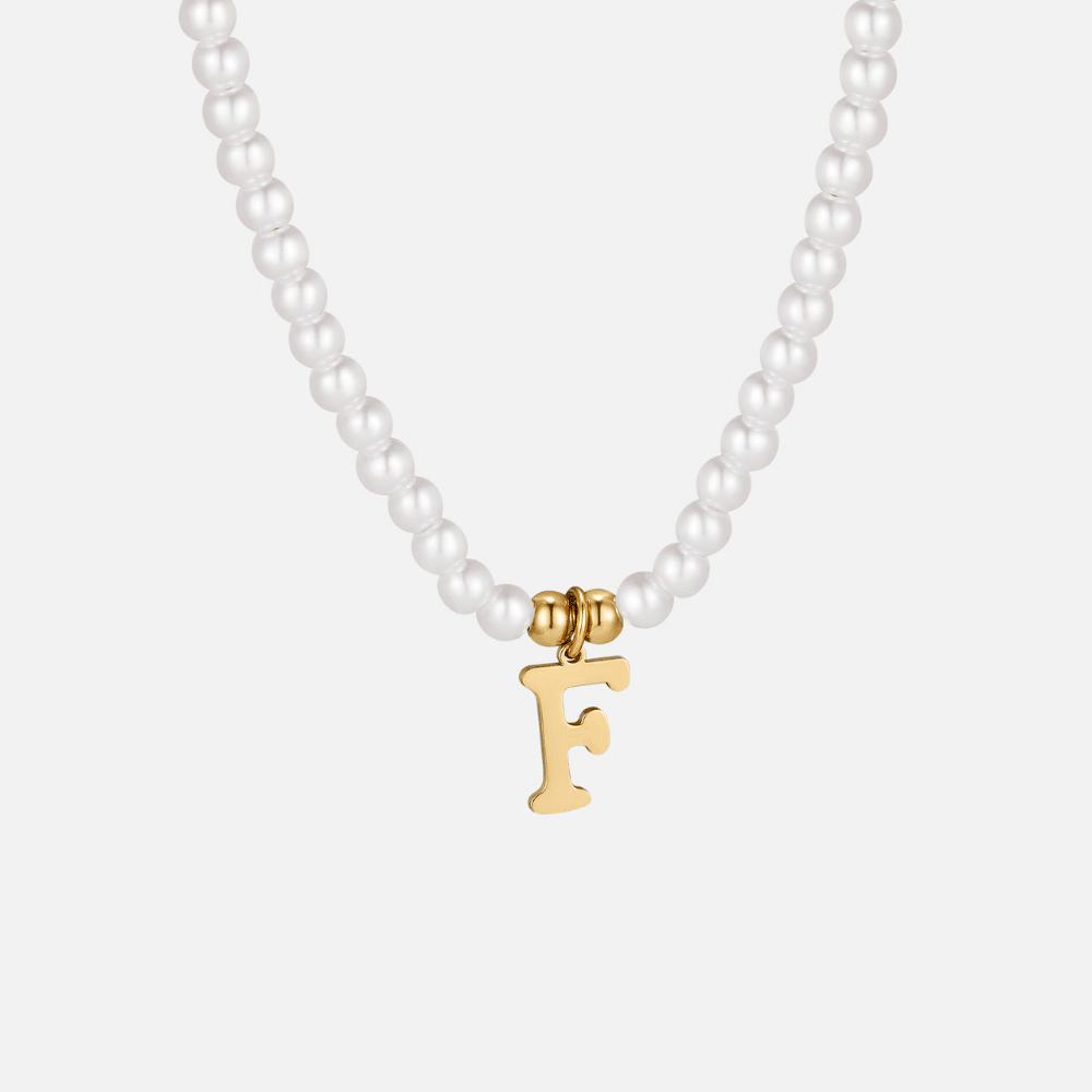 Nova Initial Pearl Necklace