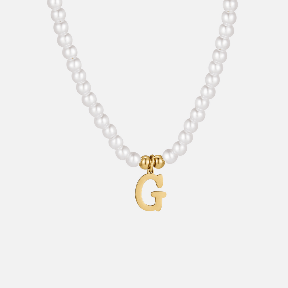 Nova Initial Pearl Necklace