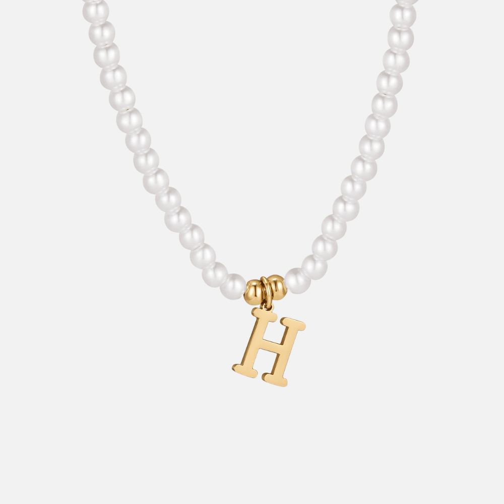 Nova Initial Pearl Necklace