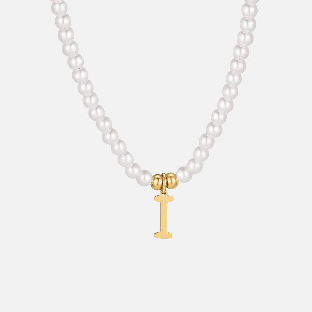 Nova Initial Pearl Necklace