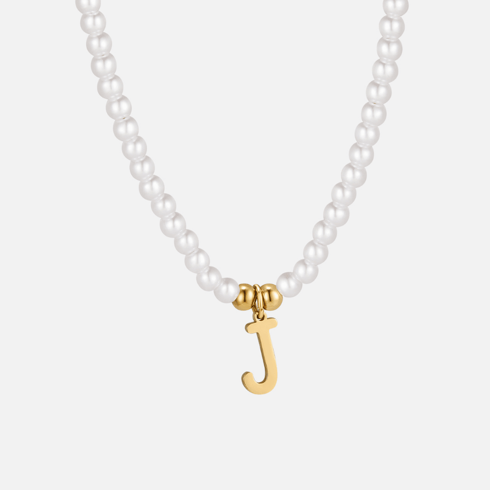 Nova Initial Pearl Necklace