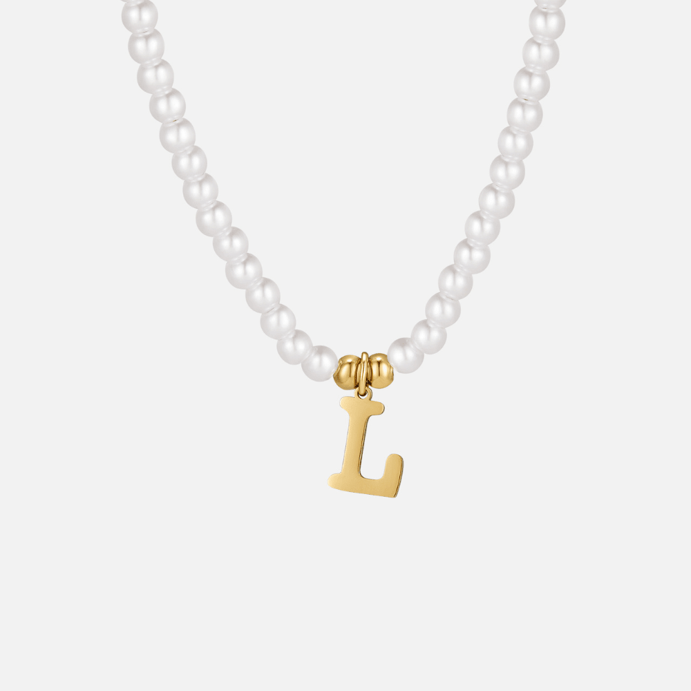 Nova Initial Pearl Necklace