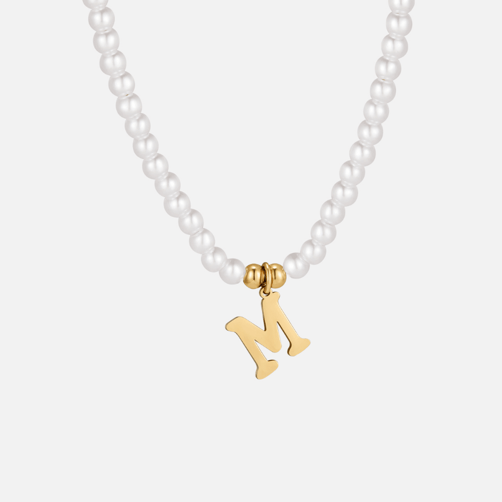 Nova Initial Pearl Necklace