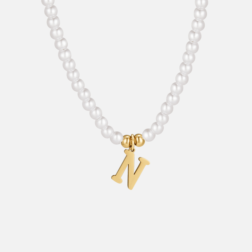 Nova Initial Pearl Necklace