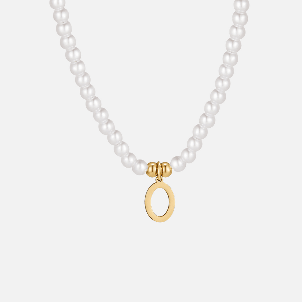 Nova Initial Pearl Necklace
