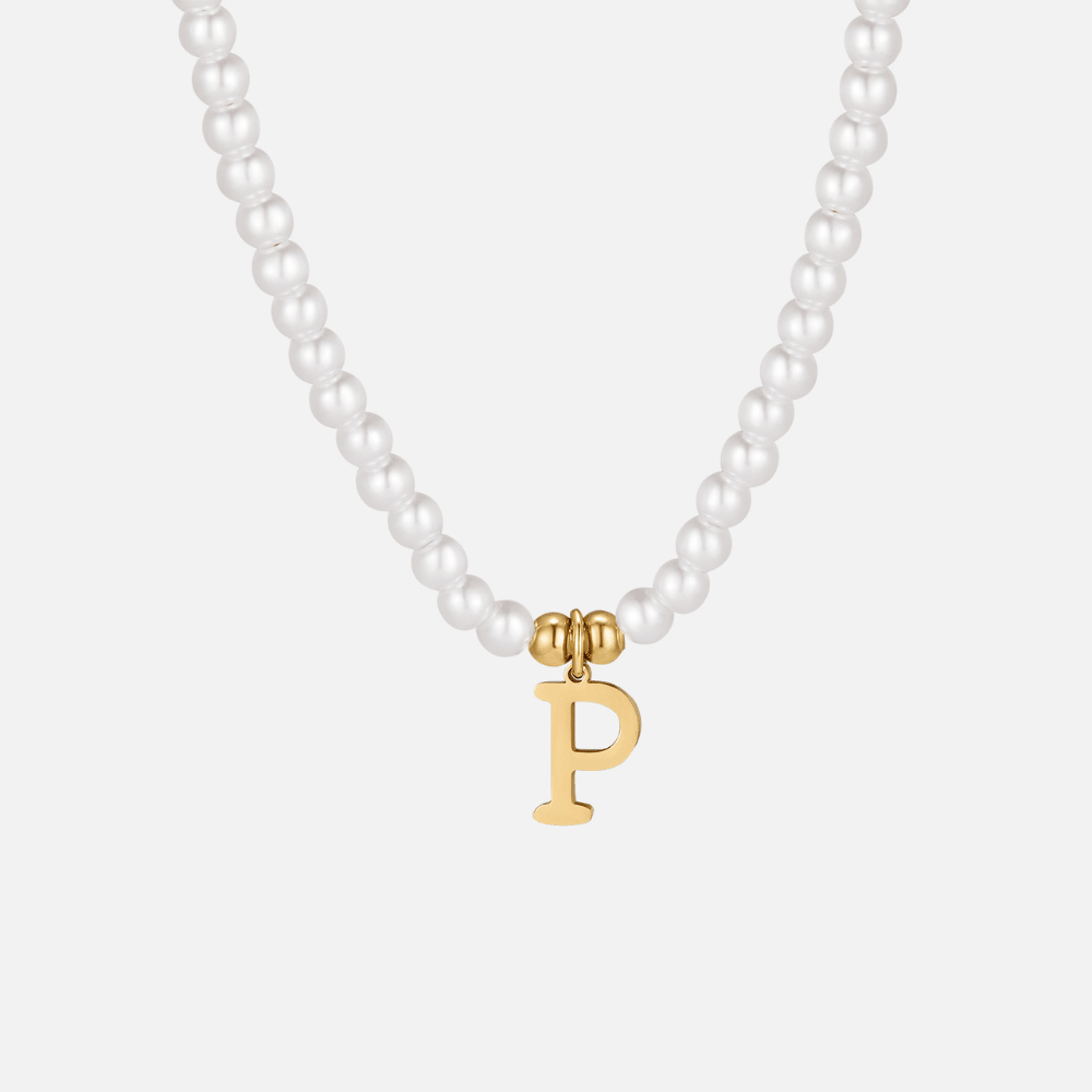 Nova Initial Pearl Necklace