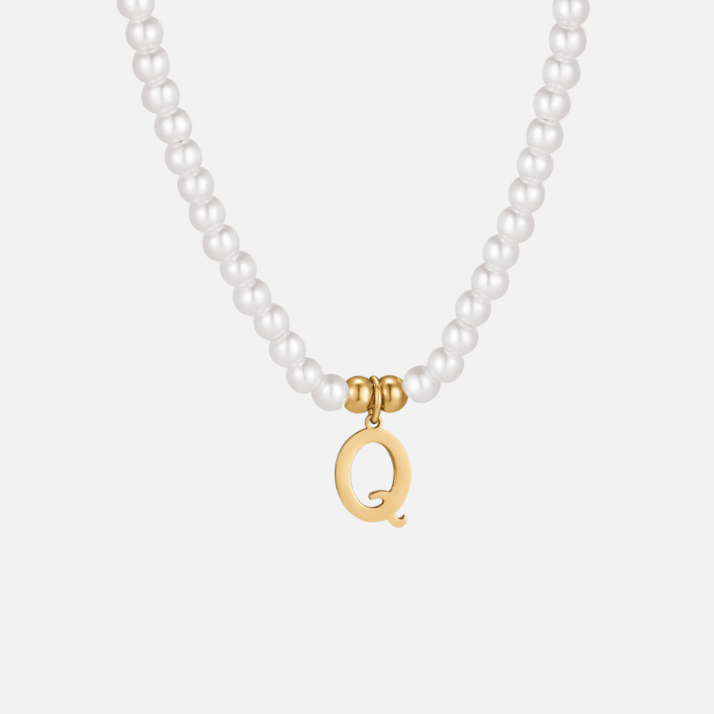 Nova Initial Pearl Necklace