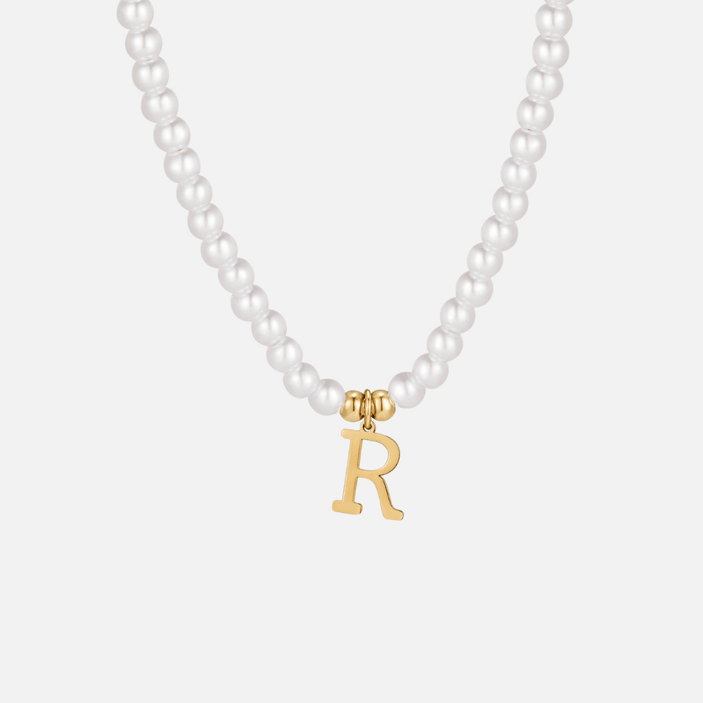 Nova Initial Pearl Necklace