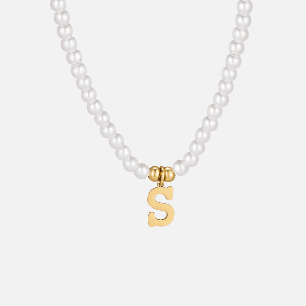 Nova Initial Pearl Necklace
