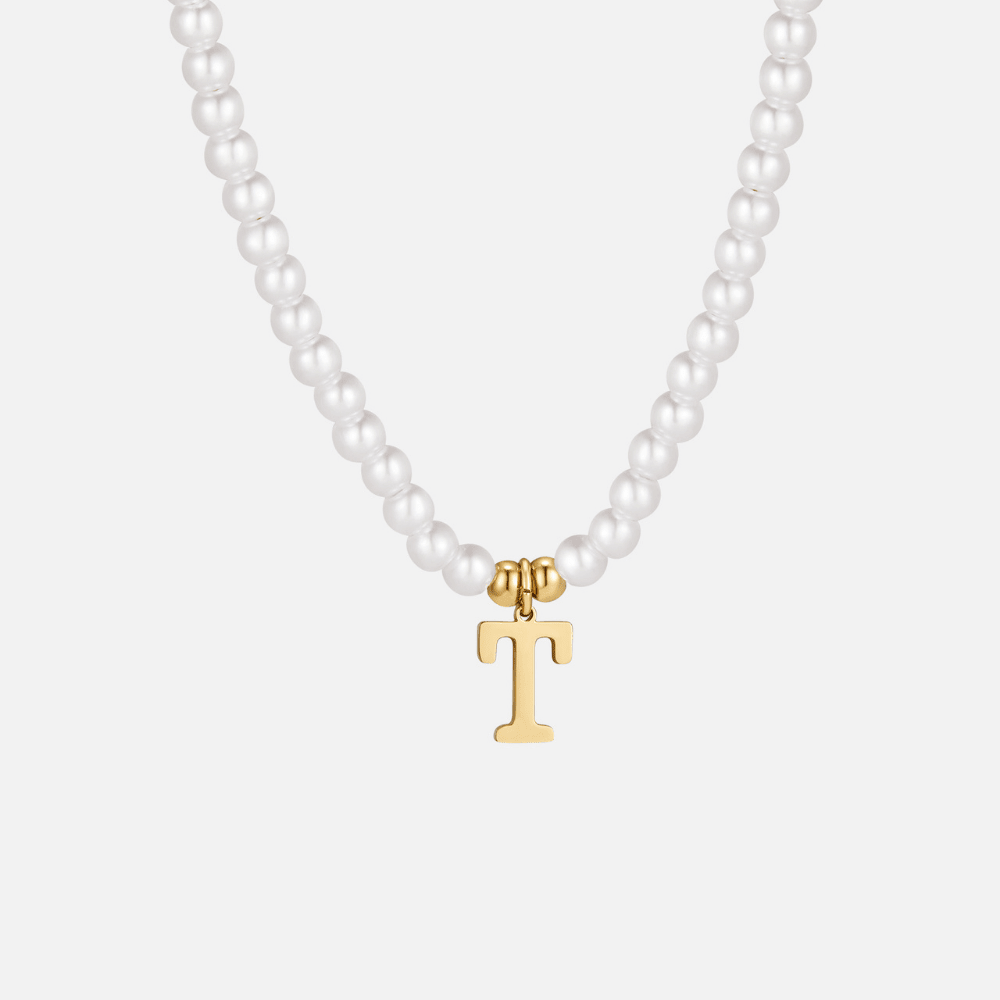 Nova Initial Pearl Necklace