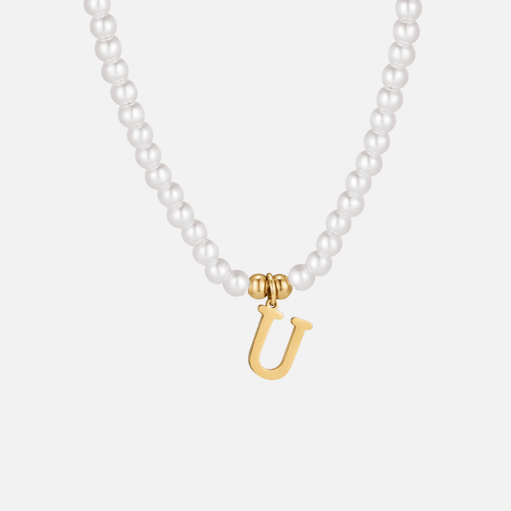 Nova Initial Pearl Necklace