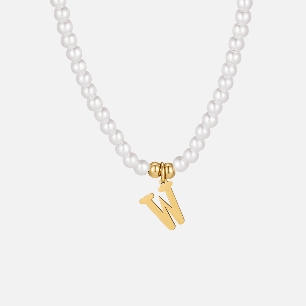 Nova Initial Pearl Necklace