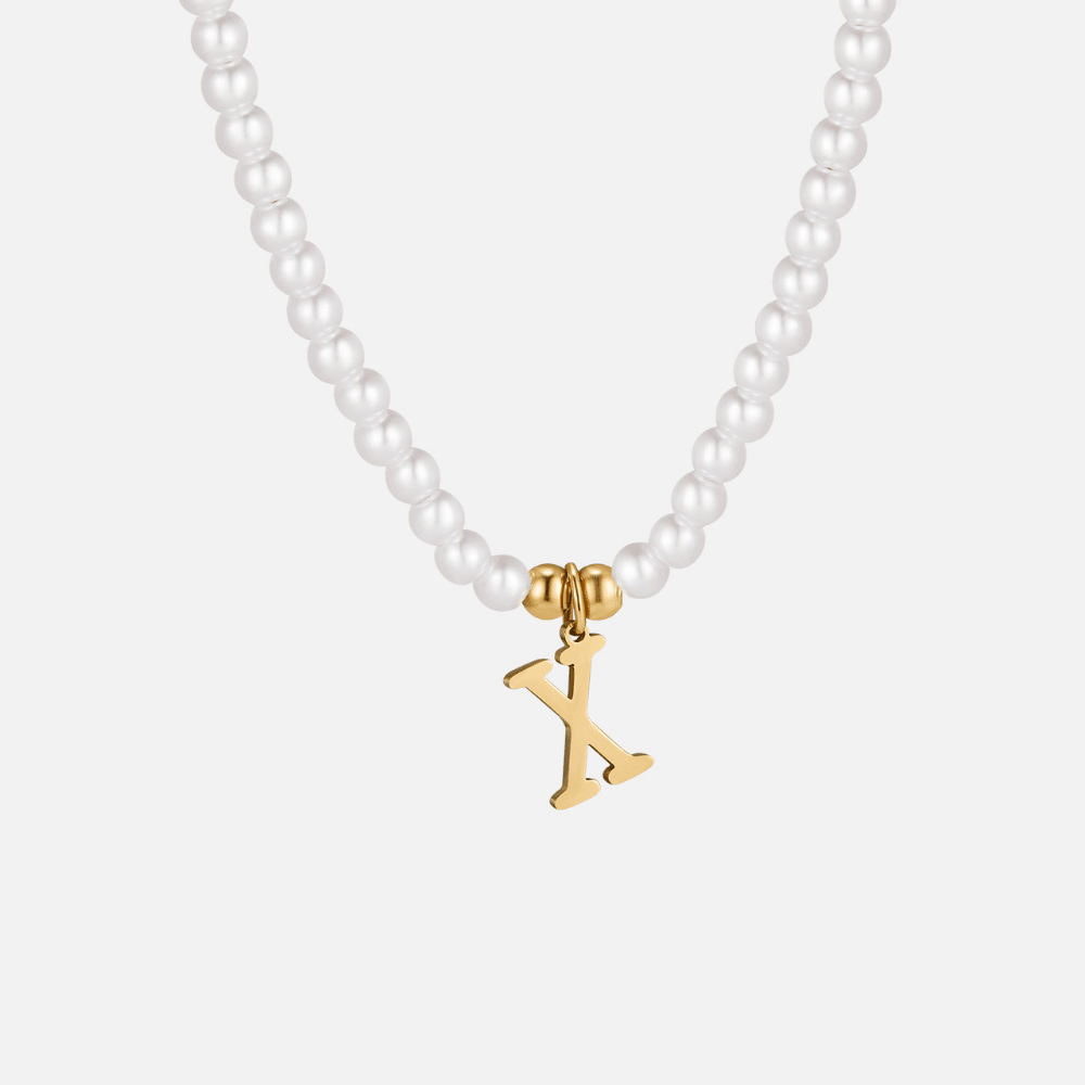 Nova Initial Pearl Necklace