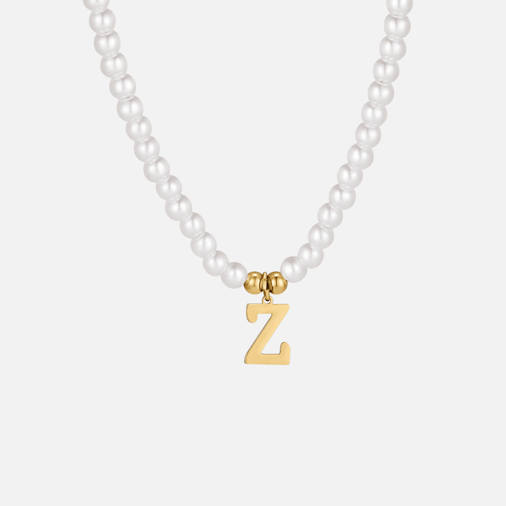 Nova Initial Pearl Necklace