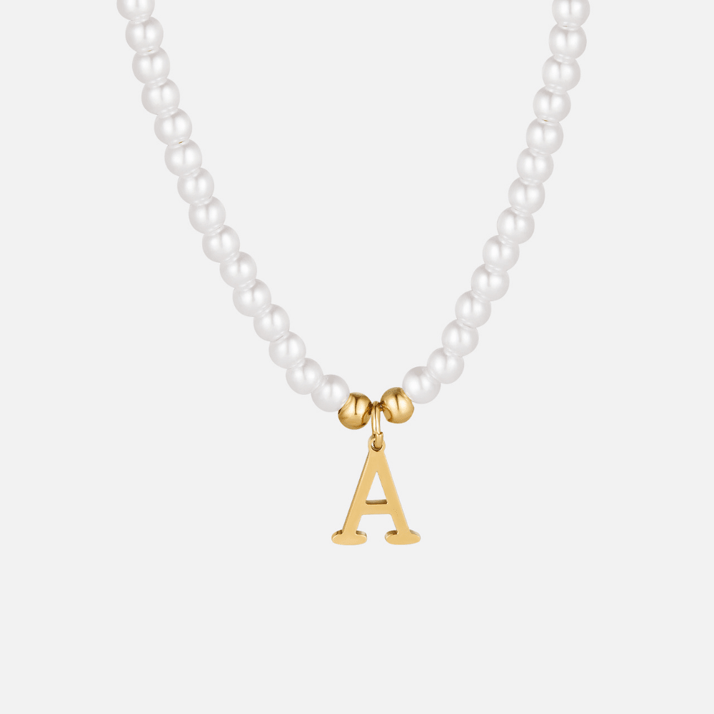 Nova Initial Pearl Necklace