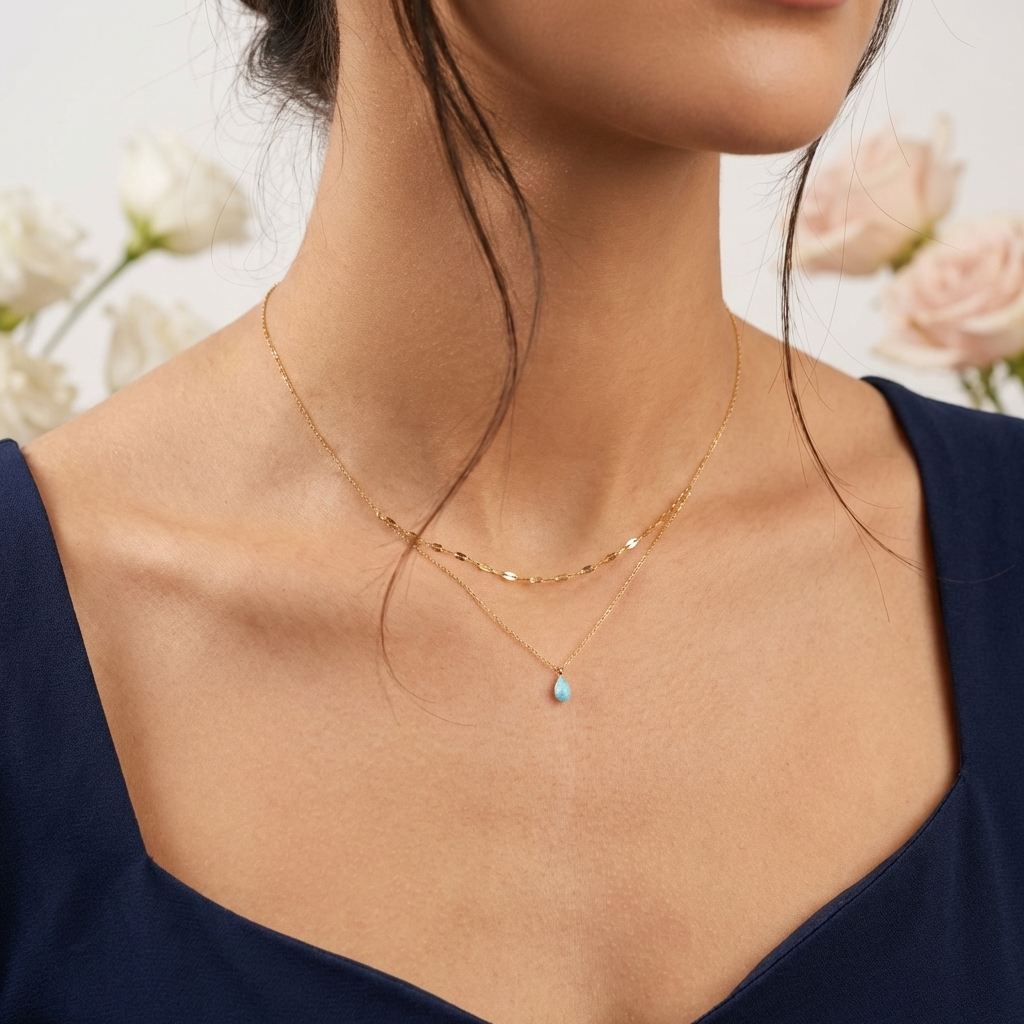 Nova Opal Drop Necklace