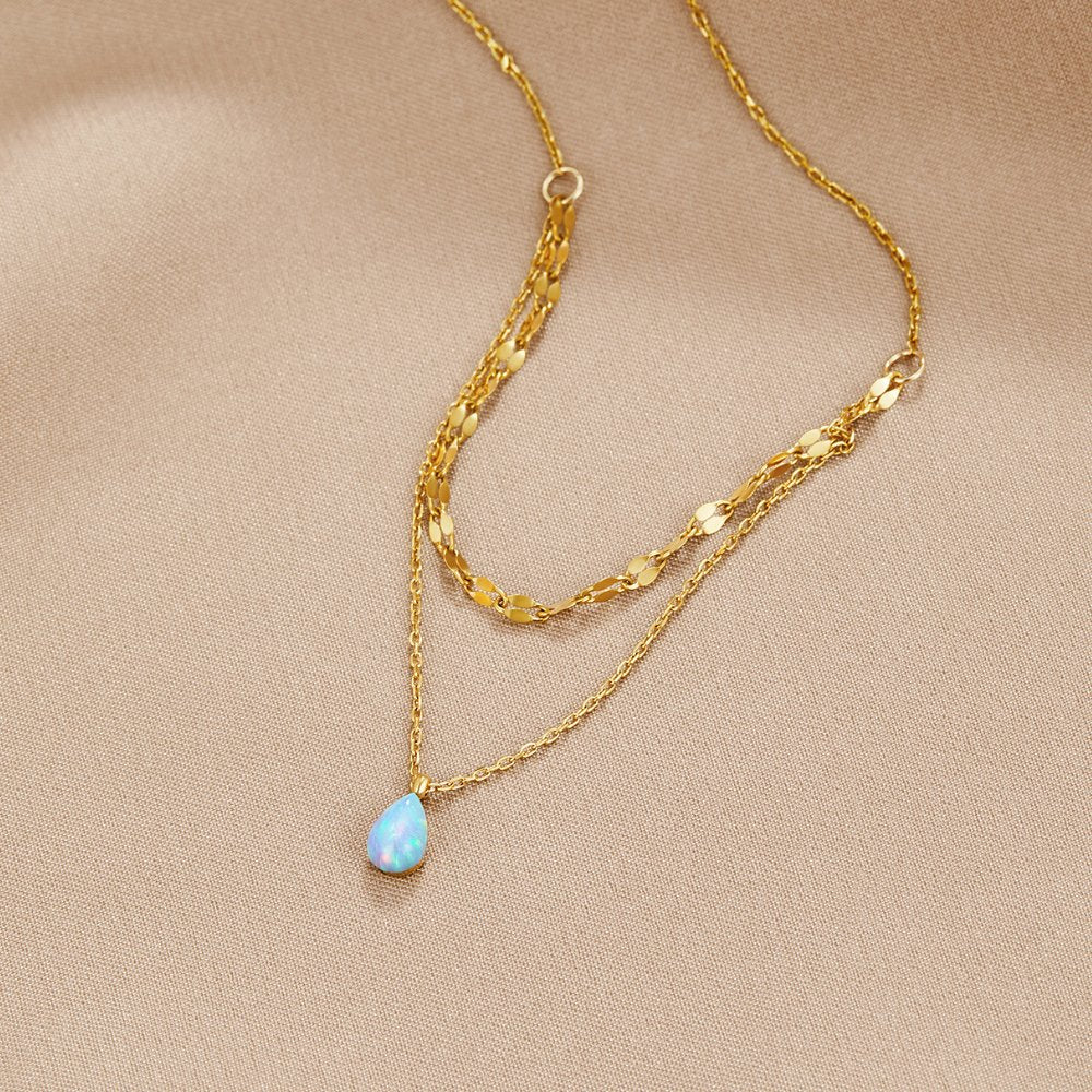 Nova Opal Drop Necklace