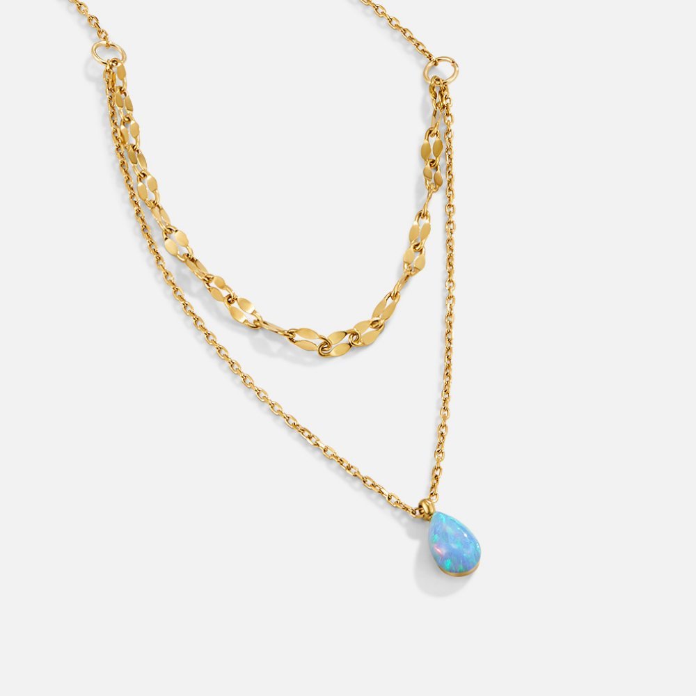 Nova Opal Drop Necklace