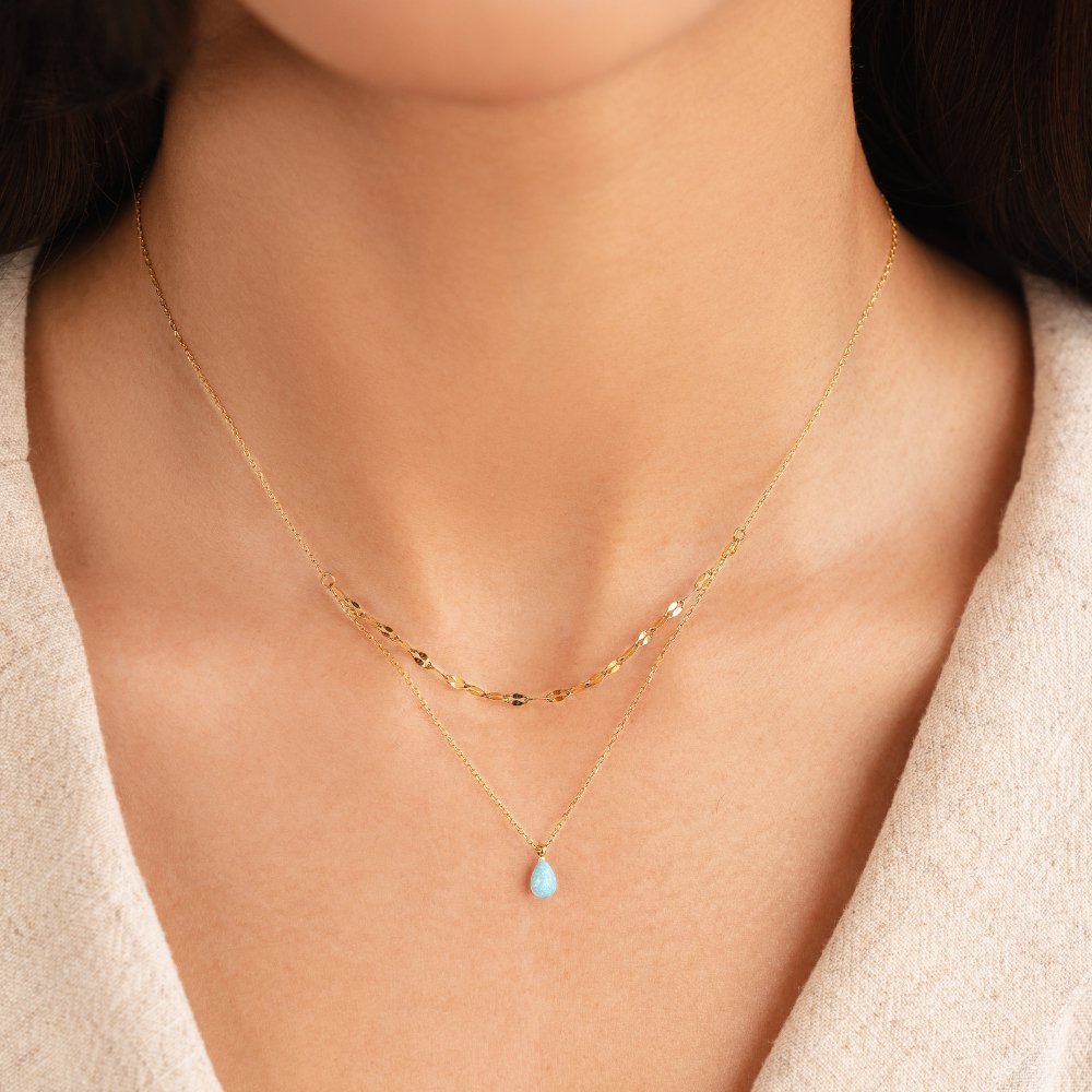 Nova Opal Drop Necklace