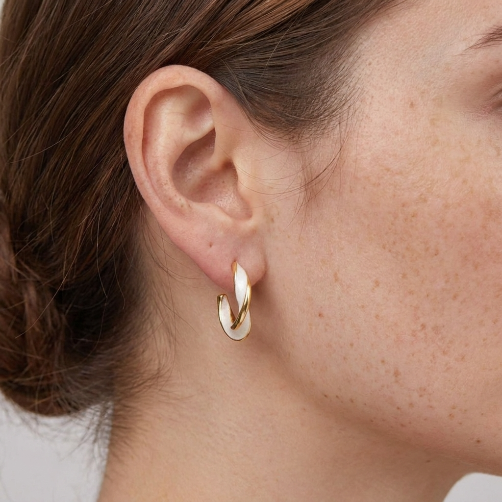 Pearl Twist Statement Hoops