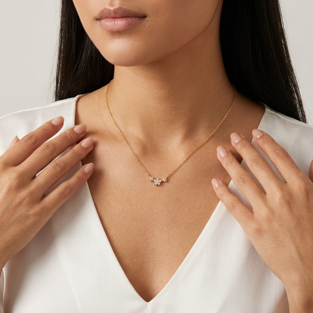 Petite Daisy Trio Necklace