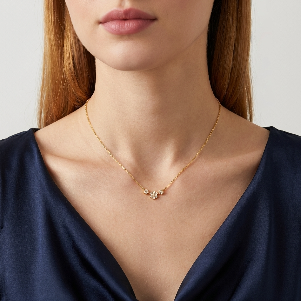 Petite Daisy Trio Necklace