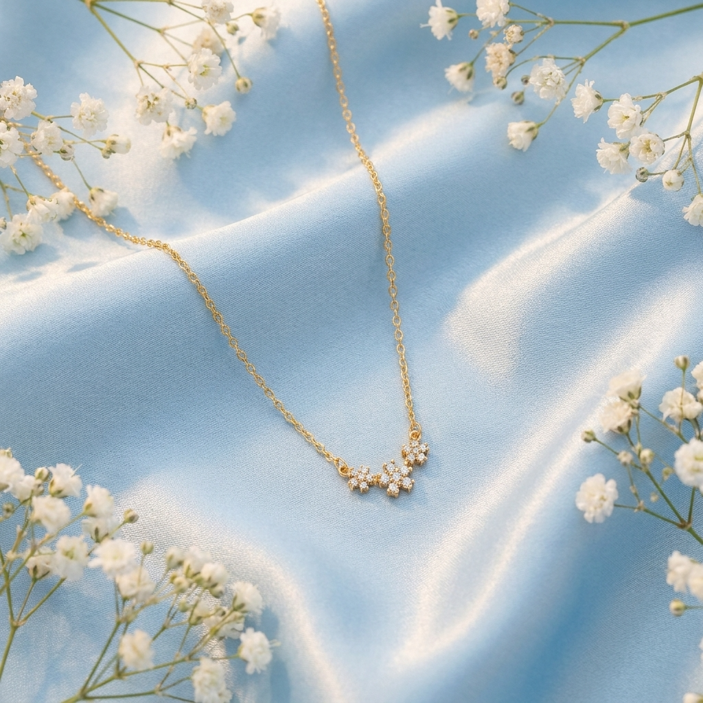 Petite Daisy Trio Necklace