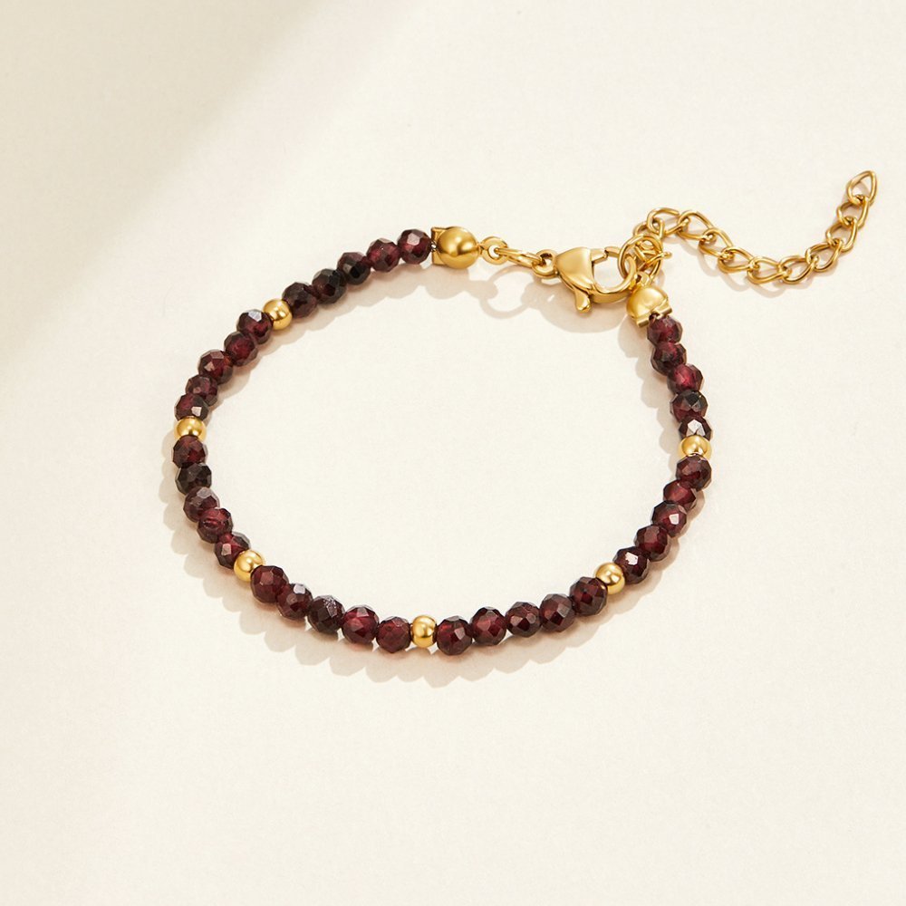 Ravenna Garnet Bead Bracelet