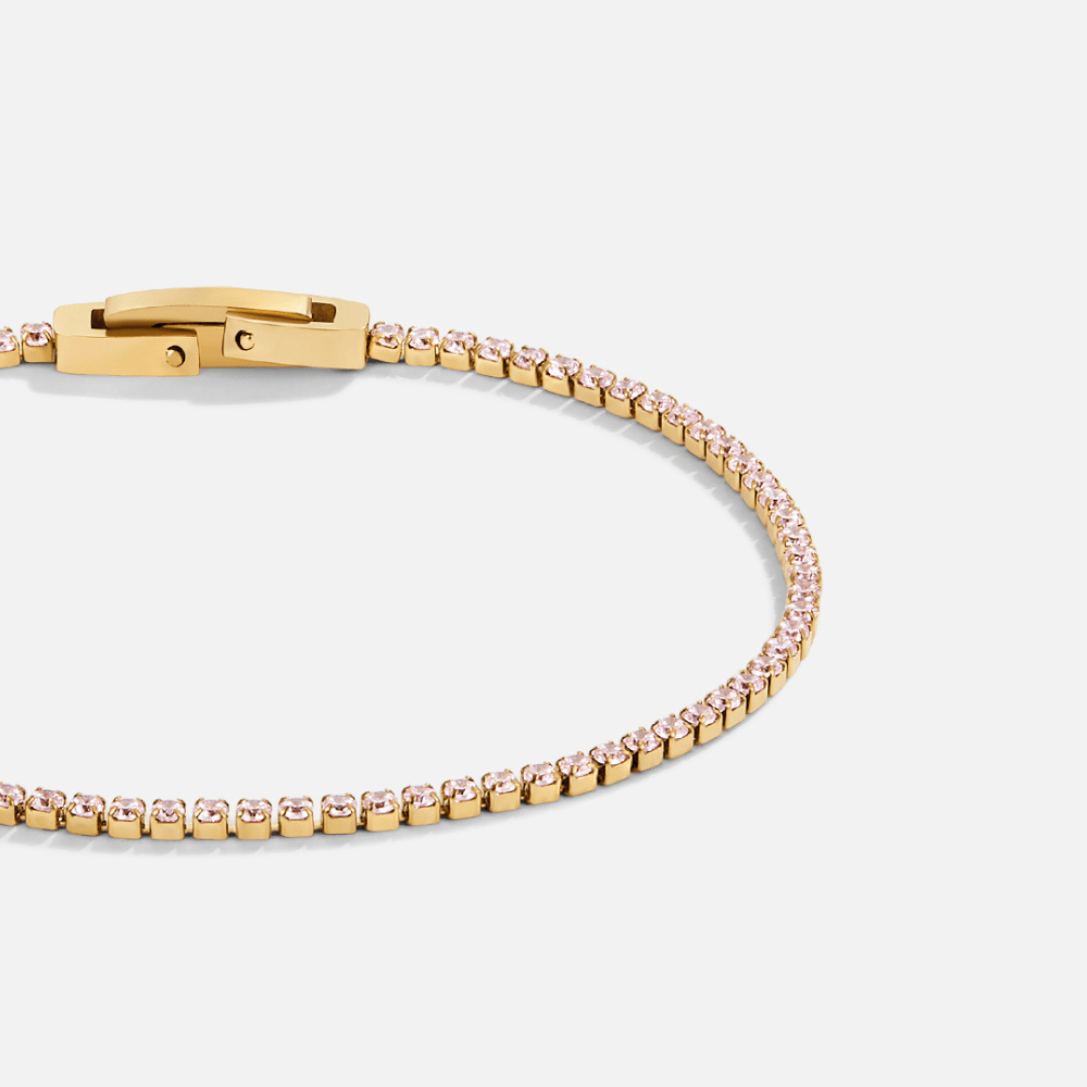 Rose Crystal Gold Bracelet