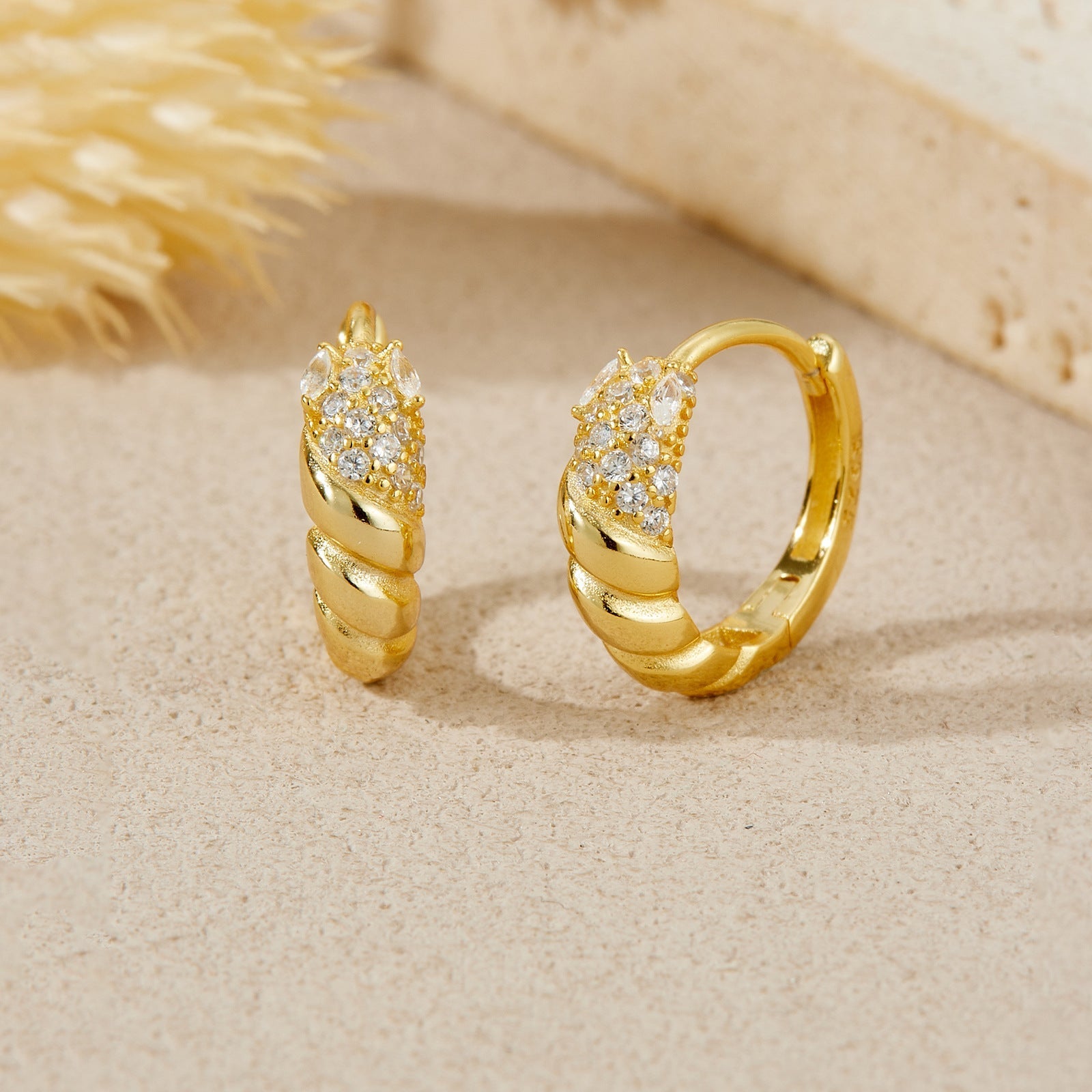 Selene Crystal Hoops