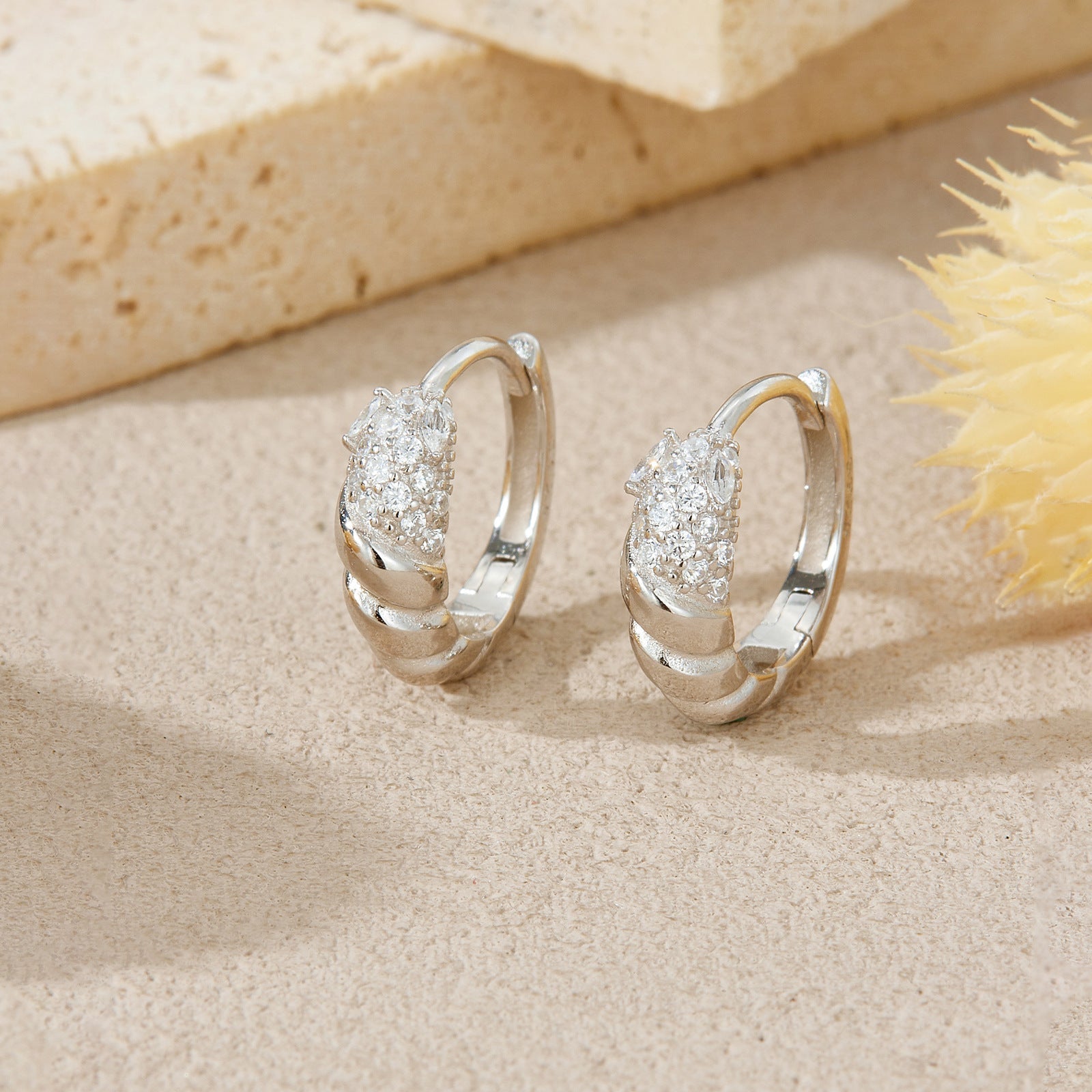 Selene Crystal Hoops