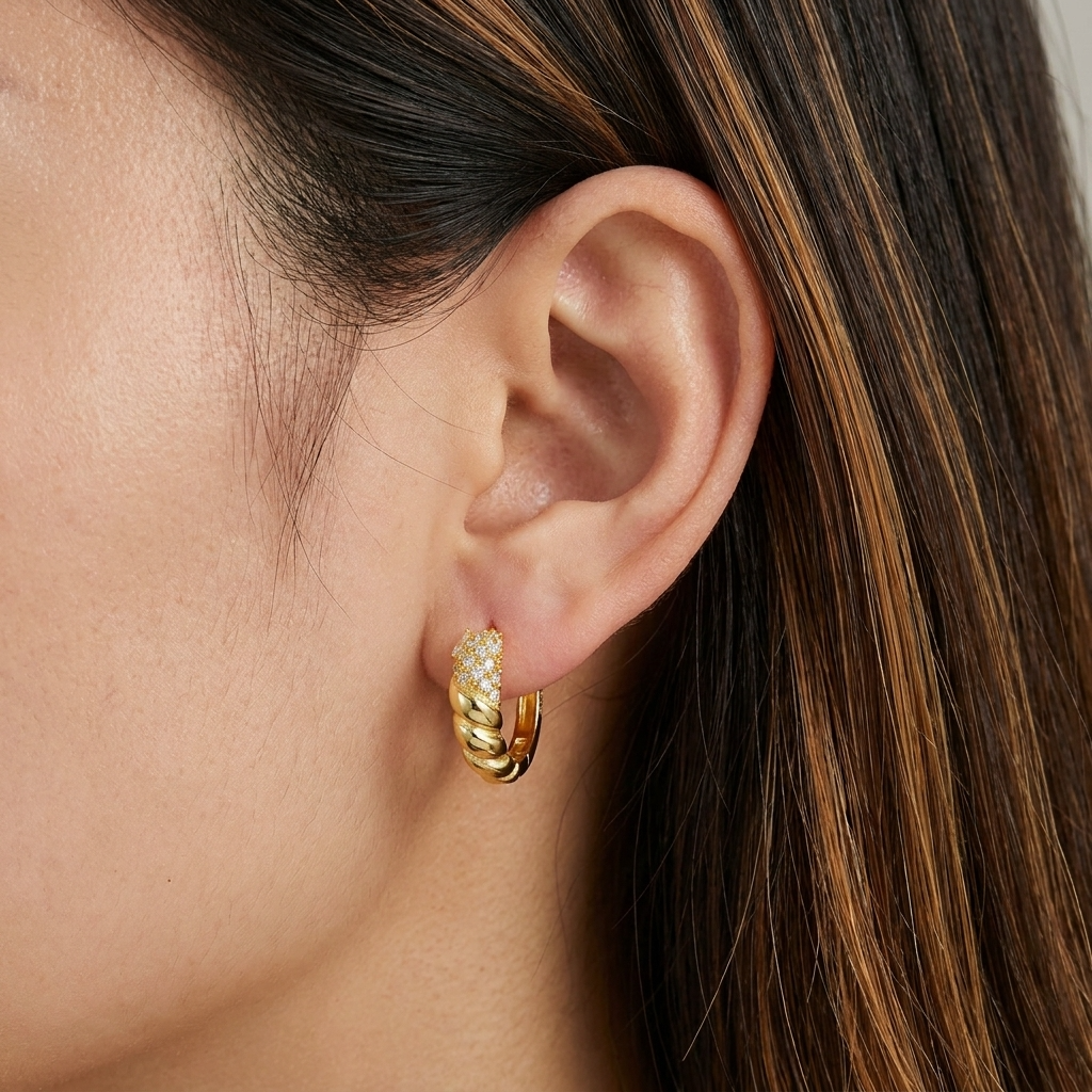 Selene Crystal Hoops