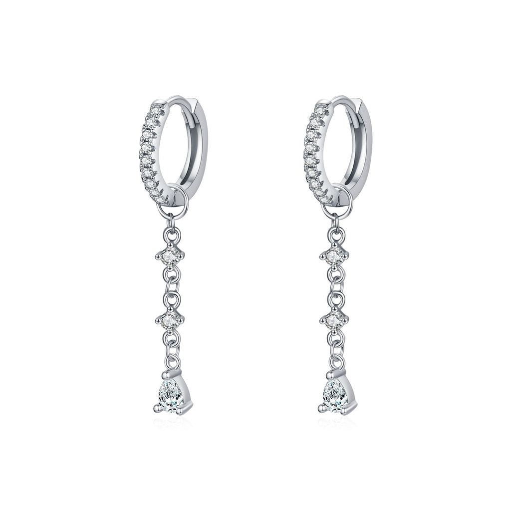 Selene Silver Drop Earrings