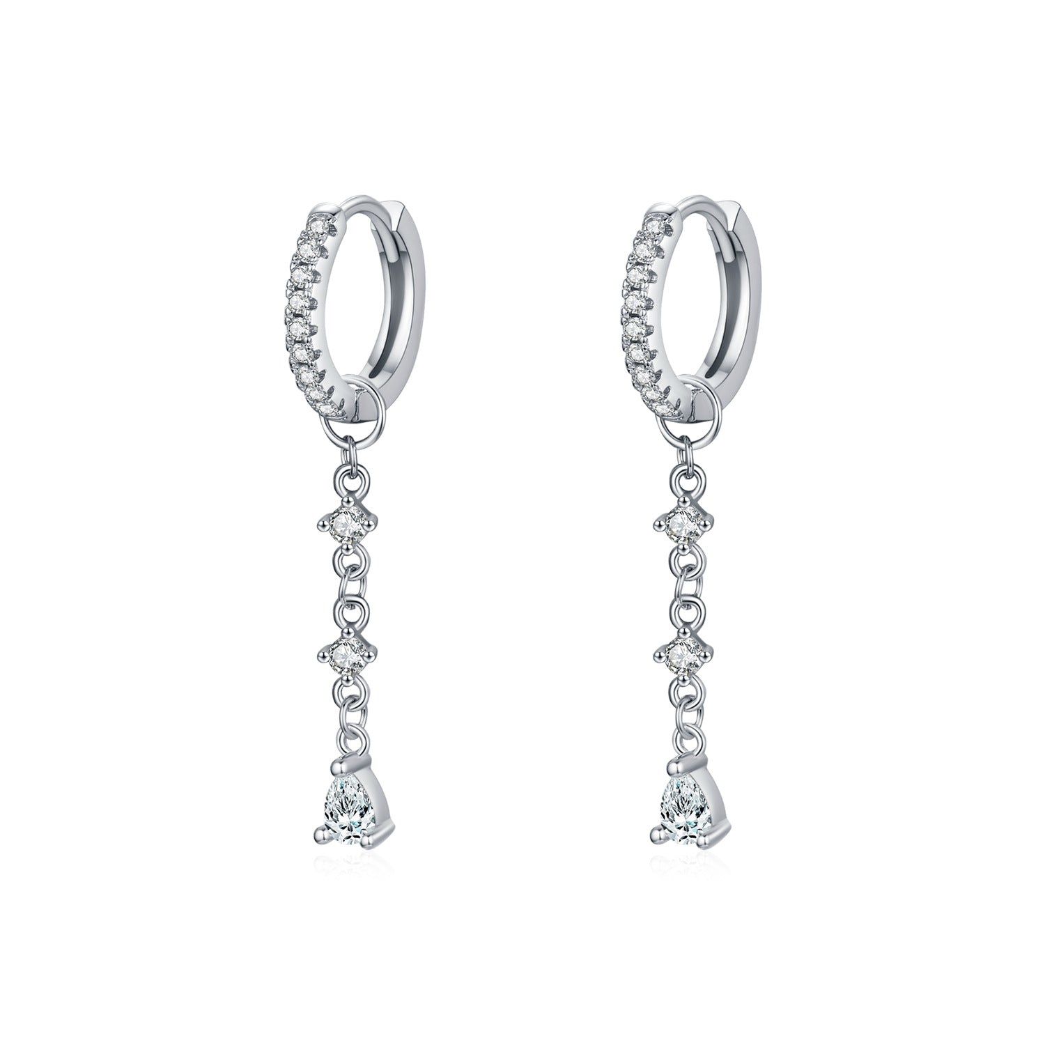 Selene Silver Drop Earrings