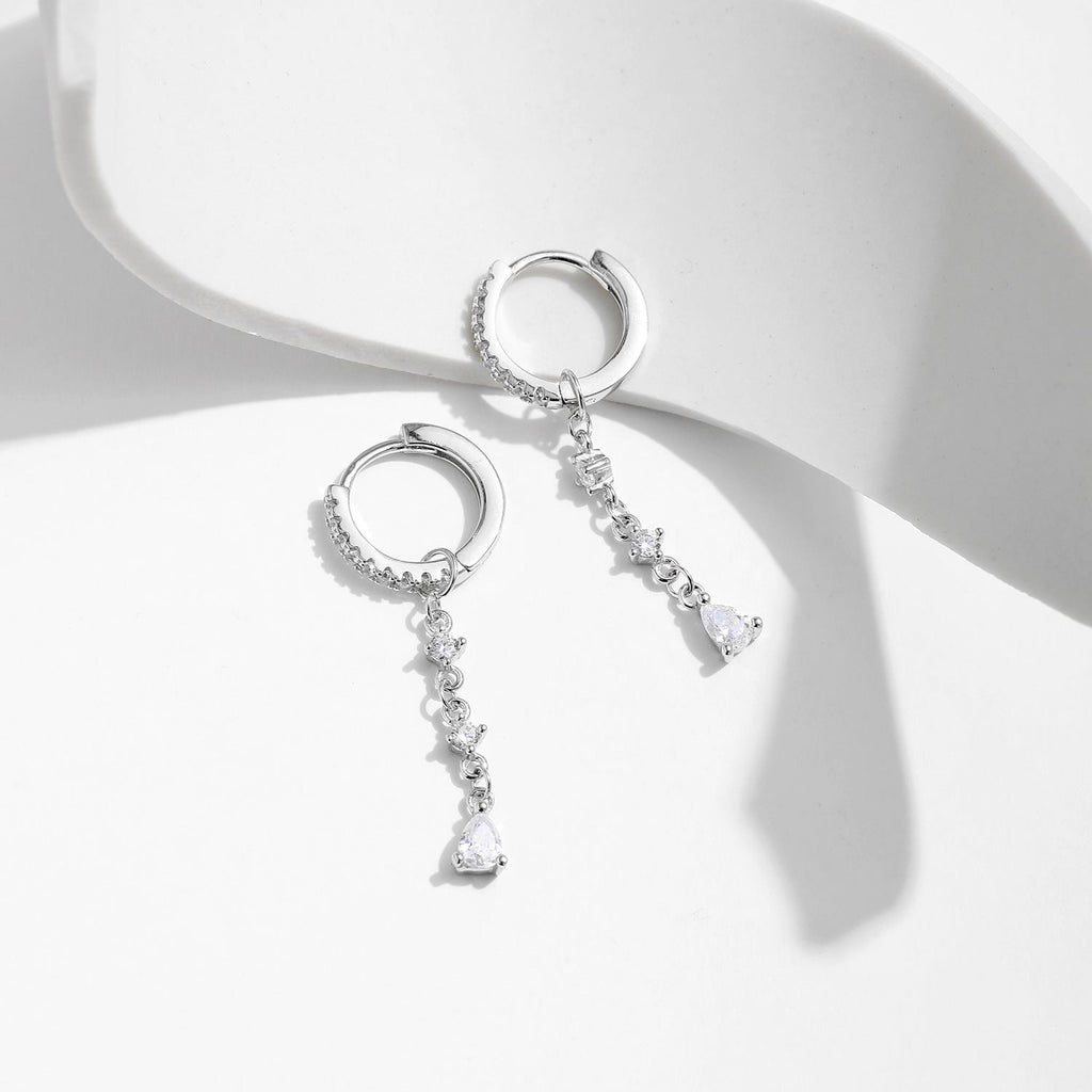 Selene Silver Drop Earrings