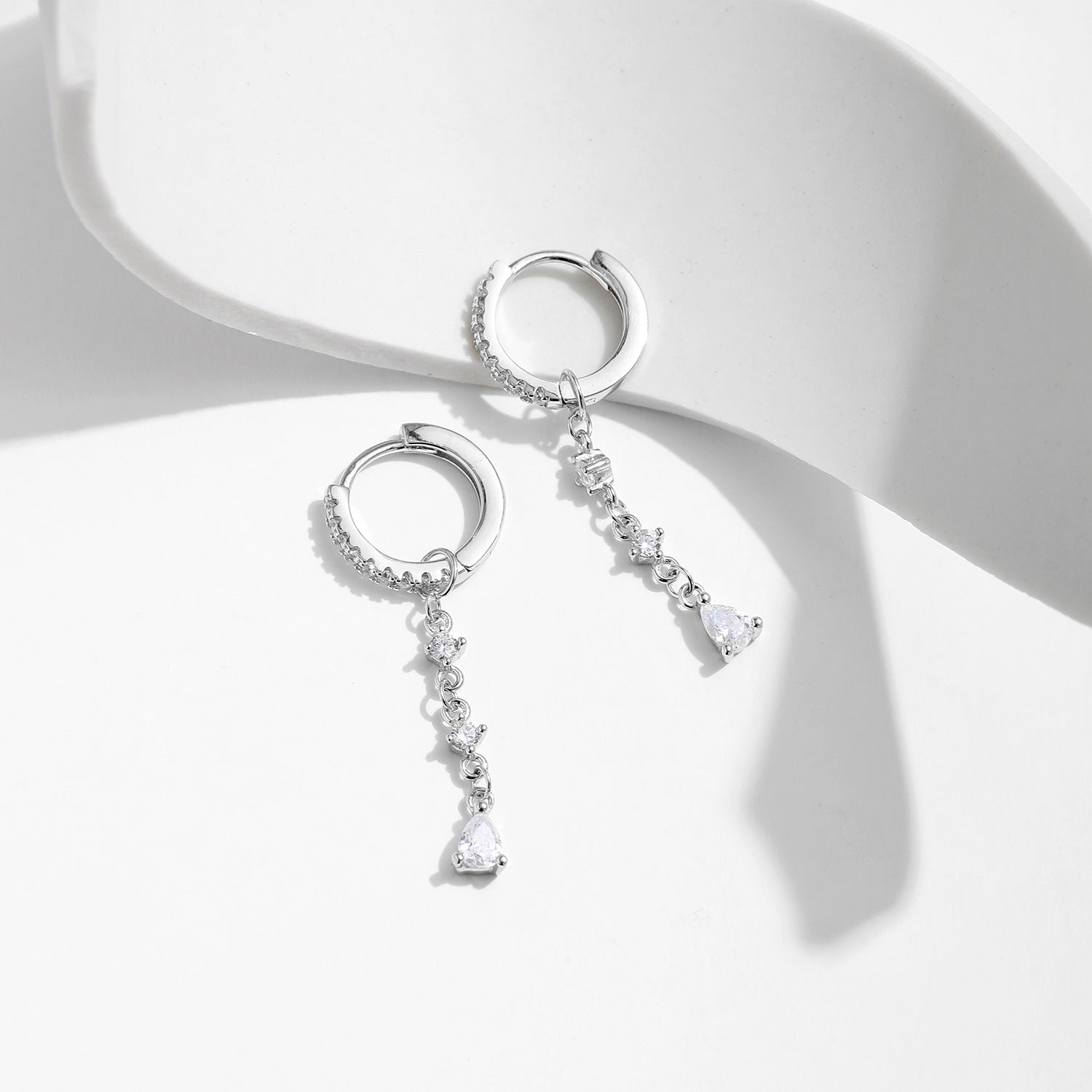 Selene Silver Drop Earrings