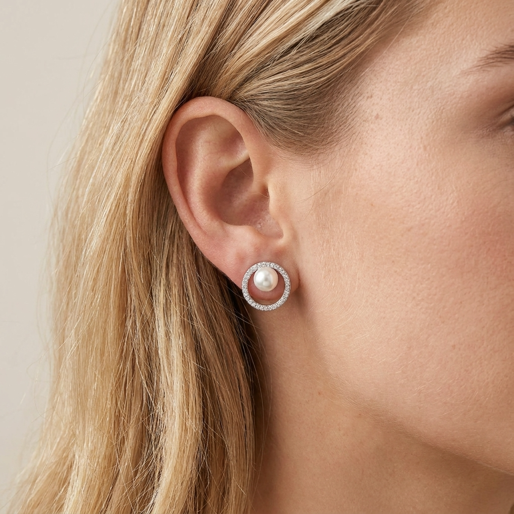 Soraya Silver Stud Earrings