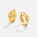Talia Sleek Gold Hoops