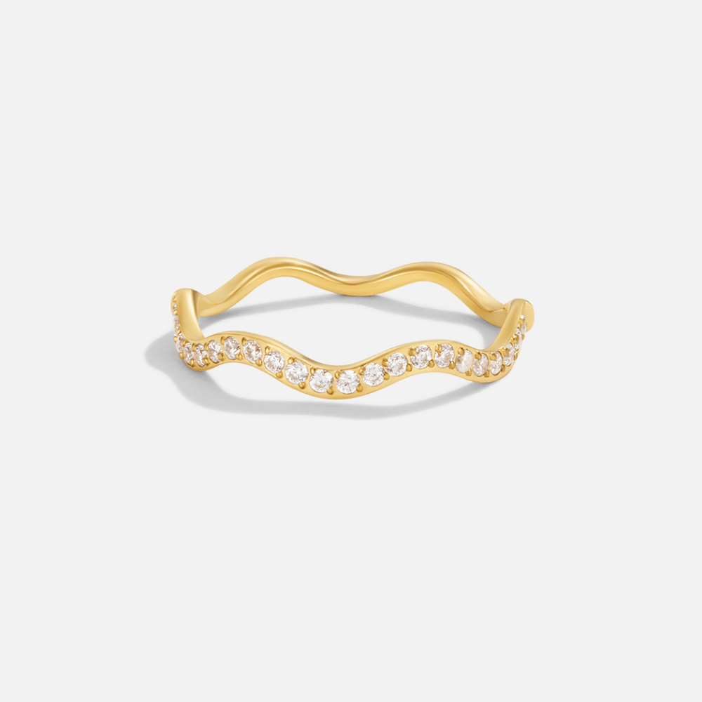 Tara Gold Wave Ring