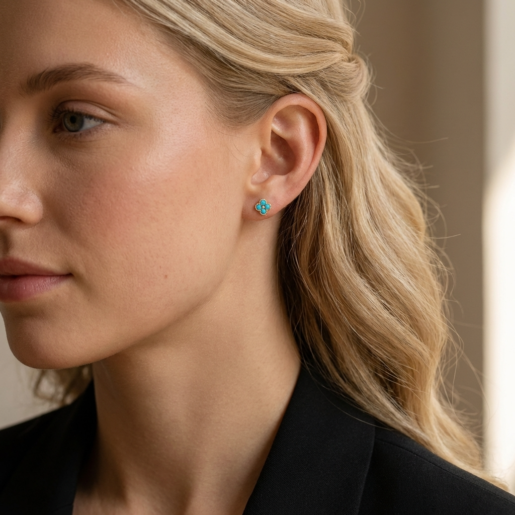 Teya Aqua Blue Earrings