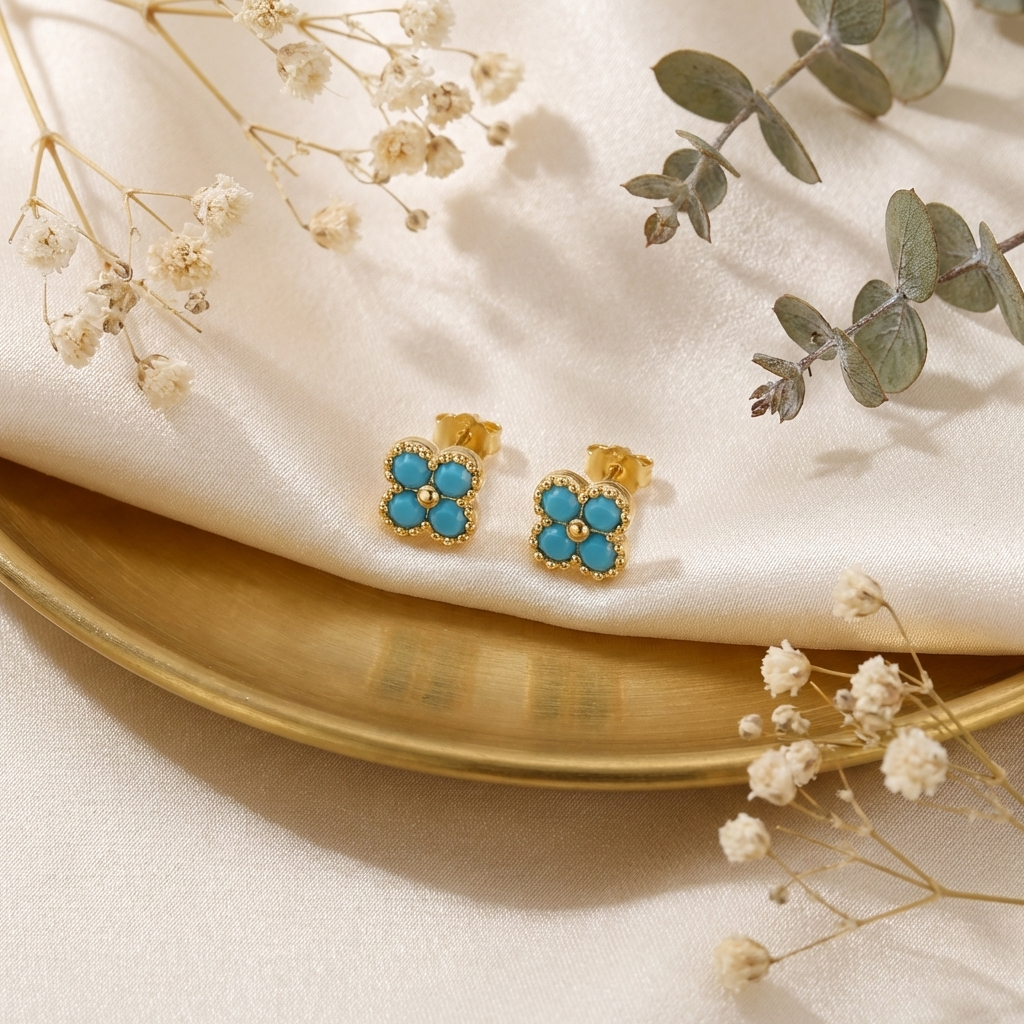 Teya Aqua Blue Earrings